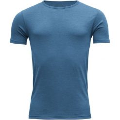 Devold Breeze Man T-Shirt Blue Melange M. Niebieskie koszulki męskie termoaktywne Devold, m, bez wzorów, z wełny, z krótkim rękawem. W wyprzedaży za 259,00 zł.