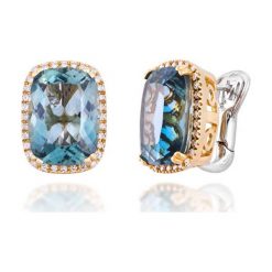 Kolczyki damskie: Unikalne Złote Kolczyki – złoto żółte 750, Brylant 0,38ct…