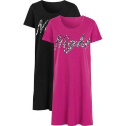 Cellbes Koszula nocna 2 Pack fuksja Czarny female różowy/fioletowy/czarny 38/40. Różowe koszule nocne damskie Cellbes, do pracy, m, z nadrukiem, klasyczne, z okrągłym kołnierzem, z krótkim rękawem. Za 119,00 zł.
