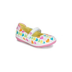 Baleriny Dziecko Agatha Ruiz de la Prada BUTTERFLY. Białe baleriny dziewczęce Agatha Ruiz de la Prada, bez wzorów, bez obcasa. Za 299,00 zł.