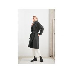 Płaszcz JOEL. Szare płaszcze damskie Cat Cat Studio, xl, w paski, z wełny, klasyczne. Za 359,00 zł.