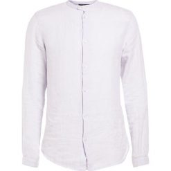 Emporio Armani Koszula bianco nordico. Niebieskie koszule męskie Emporio Armani, xxl, bez wzorów, ze lnu, bez kołnierzyka, bez rękawów. W wyprzedaży za 379,50 zł.