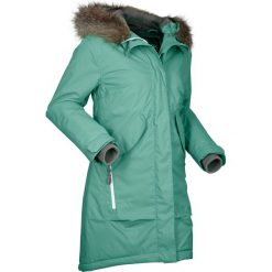 Płaszcz funkcyjny outdoorowy bonprix zielony szałwiowy - szary. Zielone płaszcze damskie bonprix, s, bez wzorów. Za 319,99 zł.