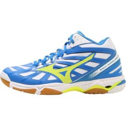 Buty do siatkówki męskie: Mizuno WAVE HURRICANE 2 MID Obuwie do siatkówki white/safety yellow/directoire blue