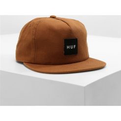 Czapki męskie: HUF BOX LOGO SNAPBACK Czapka z daszkiem caramel