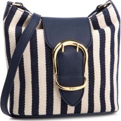 Torebka LAUREN RALPH LAUREN - Sm Bucket Xb 431747002001 Navy/Ivory. Niebieskie listonoszki damskie Lauren Ralph Lauren, bez wzorów, ze skóry, na ramię, bez dodatków. W wyprzedaży za 569,00 zł.