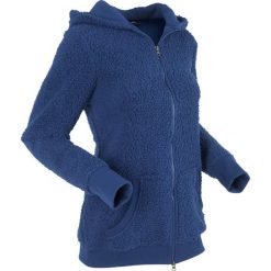 Bluzy damskie: Bluza z polaru "baranek", długi rękaw bonprix kobaltowy
