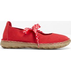 Wygodne baleriny skórzane bonprix czerwony. Czerwone baleriny damskie bonprix, bez wzorów, bez obcasa. Za 109,99 zł.