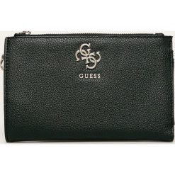 Guess Jeans - Portfel. Czarne portfele damskie Guess Jeans, z aplikacjami, z jeansu. Za 279,90 zł.