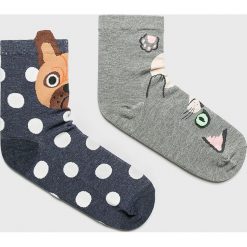 Answear - Skarpetki (2-pack). Szare skarpetki damskie ANSWEAR, bez wzorów, z elastanu. Za 29,90 zł.