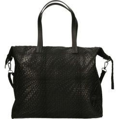 Torebki klasyczne damskie: Skórzana torebka w kolorze czarnym – 36 x 36 x 13 cm