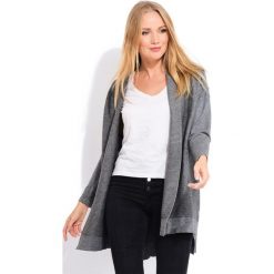 FILLE DU COUTURIER kardigan damski Destiny 44 szary. Szare swetry damskie z materiału. W wyprzedaży za 251,00 zł.