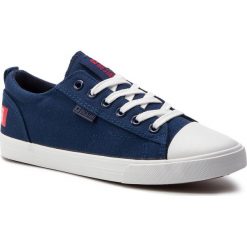 Trampki BIG STAR - DD274876 Navy. Niebieskie półbuty damskie BIG STAR, bez wzorów, z gumy, retro, bez obcasa, na płaskiej podeszwie, bez zapięcia. W wyprzedaży za 99,00 zł.
