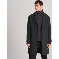 Płaszcz - Khaki. Brązowe płaszcze męskie Reserved, s, bez wzorów, bez kaptura. Za 349,99 zł.