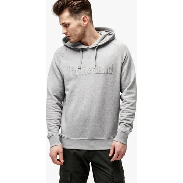 Timberland Bluza Exeter River Brand Logo Overhead , szary, rozmiar XXXL. Szare bluzy męskie Timberland, m, bez wzorów, z materiału, bez kołnierzyka, z długim rękawem, długie, bez kaptura. W wyprzedaży za 229,99 zł.