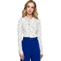 Bluzki damskie: Elegancka Wzorzysta Bluzka z Wiązaniem - Model 3