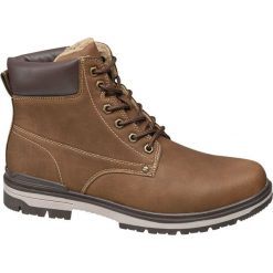 Kozaki męskie Highland Creek brązowe. Brązowe buty zimowe męskie marki Highland Creek, z materiału, na sznurówki. Za 159,90 zł.