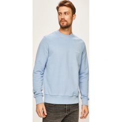 Calvin Klein - Bluza. Niebieskie bluzy męskie s, z elastanu, z okrągłym kołnierzem. Za 399,90 zł.