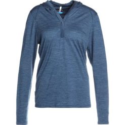 Icebreaker SPHERE HOOD Koszulka sportowa prussian blue heather. Niebieskie t-shirty damskie marki Icebreaker, s, z lyocellu. Za 399,00 zł.