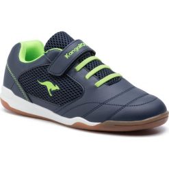 Sneakersy KANGAROOS - Incourt Ev 18394 000 4054 D Dk Navy/Lime. Niebieskie trampki chłopięce KangaROOS, bez wzorów, ze skóry ekologicznej, na rzepy. Za 149,00 zł.