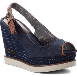 Sandały WRANGLER - Indigo Kelly Chan WL181682 Navy 16. Niebieskie klapki damskie Wrangler, bez wzorów, ze skóry ekologicznej, bez obcasa, na obcasie. W wyprzedaży za 179,00 zł.