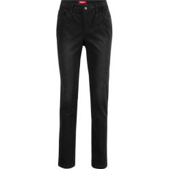Spodnie sztruksowe ze stretchem SLIM bonprix czarny. Czarne spodnie damskie bonprix, bez wzorów, ze sztruksu. Za 54,99 zł.
