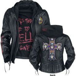 Guns N' Roses EMP Signature Collection Kurtka skórzana damska czarny. Czarne kurtki damskie marki Guns N' Roses, xl, w paski, ze skóry. Za 934,90 zł.