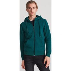 Rozpinana bluza z kapturem - Turkusowy. Niebieskie bluzy męskie Reserved, s, bez wzorów, z kapturem, bez rękawów, z kapturem. Za 89,99 zł.