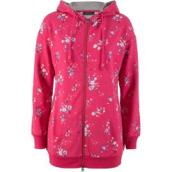 Bluza rozpinana z nadrukiem bonprix czerwień granatu z nadrukiem. Bluzy damskie bonprix. Za 44,99 zł.