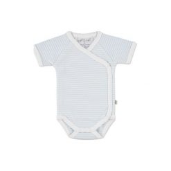 Ebi & Ebi Body dziecięce - niebieski. Niebieskie body niemowlęce marki Ebi & Ebi, bez wzorów, z bawełny, z krótkim rękawem. Za 39,00 zł.