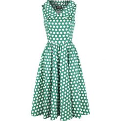 H&R London Ravishing Green Polka Dot Swing Dress Sukienka zielony/biały. Białe sukienki na komunię H&R London, xs, z bawełny. Za 244,90 zł.
