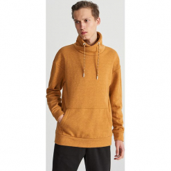 Bluza z kominowym kołnierzem - Brązowy. Brązowe bluzy męskie rozpinane marki Reserved, l. Za 99,99 zł.