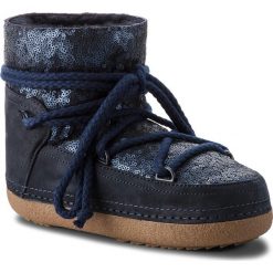 Buty INUIKII - Boot 70101-9 Sequin D'Blue. Niebieskie kozaki damskie Inuikii, na zimę, ze skóry, bez obcasa, bez zapięcia. W wyprzedaży za 989,00 zł.