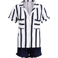 Piżamy damskie: Chelsea Peers LUX STRIPE SHORT SET Piżama navy