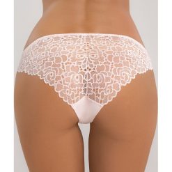 Klasyczne figi Fleur Creme. Brązowe figi damskie marki Astratex, w koronkowe wzory, z bawełny. Za 27,99 zł.