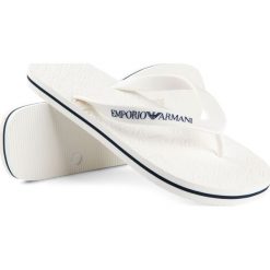 Japonki Emporio Armani. Białe klapki męskie bez wzorów. Za 149,00 zł.