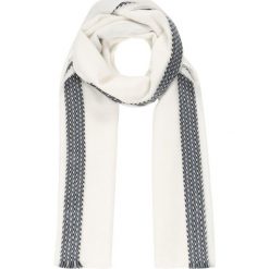 Szaliki damskie: Johnstons Cashmere TIPPED SCARF Szal white with fancy stripe