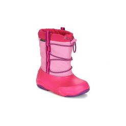 Śniegowce Dziecko Crocs Swiftwater waterproof boot. Różowe kozaki dziewczęce Crocs, bez wzorów, bez obcasa. Za 199,20 zł.