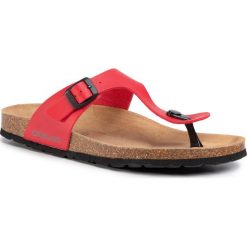 Japonki GRÜNLAND - Sara CB0015-70 Rosso. Czerwone klapki damskie Grünland, bez wzorów, ze skóry ekologicznej, bez obcasa. Za 159,00 zł.