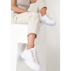 Biało-Różowe Sneakersy Inaaya. Białe sneakersy damskie Renee. Za 109,99 zł.