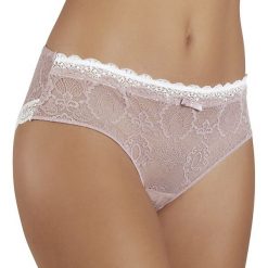 Klasyczne figi Summer Rose. Czerwone majtki damskie Ysabel Mora, w koronkowe wzory, z bawełny. Za 36,99 zł.