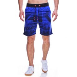 Krótkie spodenki męskie niebieskie Recea. Niebieskie spodenki i szorty męskie Recea, xl, bez wzorów, z bawełny, krótkie. Za 39,99 zł.