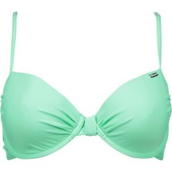 Biustonosz bikini "Sambozola" w kolorze miętowym. Zielone stroje kąpielowe dwuczęściowe damskie marki Brunotti. W wyprzedaży za 65,95 zł.