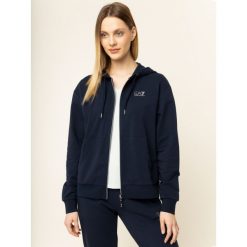 Bluza EA7 Emporio Armani 8NTM42 TJ31Z 1554. Niebieskie bluzy damskie EA7 Emporio Armani, s, bez wzorów, z elastanu, bez rękawów, bez kaptura. W wyprzedaży za 399,00 zł.