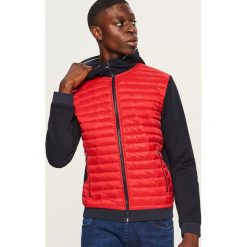 Pikowana bluza z kapturem - Czerwony. Czerwone bluzy męskie rozpinane Reserved, l, z kapturem. Za 99,99 zł.