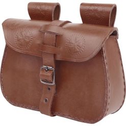 Torebki klasyczne damskie: Leonardo Carbone Gürteltasche aus Leder Torba na pas brązowy