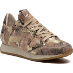 Sneakersy PHILIPPE MODEL - Monaco MNLD CM02 Camouflage Metal Beige Or. Żółte półbuty damskie marki Philippe Model, na co dzień, bez wzorów, ze skóry, bez obcasa, na płaskiej podeszwie, bez zapięcia. Za 1379,00 zł.