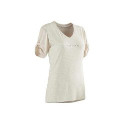 Koszulka krótki rękaw Gym & Pilates 510 damska. Brązowe koszulki damskie NYAMBA, xs, z elastanu. Za 39,99 zł.