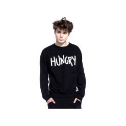 BLUZA HUNGRY. Czarne bluzy męskie marki JUNGMOB, xxl, z napisami, z bawełny, bez kołnierzyka, bez rękawów, bez kaptura. Za 169,00 zł.