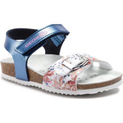 Sandały GEOX - J Adriel G. B J928MB 0NF04 C4211 M Navy/White. Niebieskie sandały dziewczęce marki Geox, ze skóry ekologicznej, bez zapięcia. Za 179,00 zł.